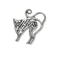 Pewter Celtic Cat Brooch