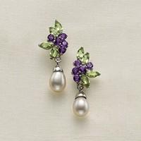Peridot & Amethyst Earrings