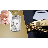 Personalised Jewellery - Engraved Bracelets and Picture Necklaces
