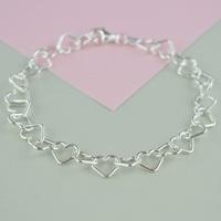 Personalised Silver Heart Bracelet