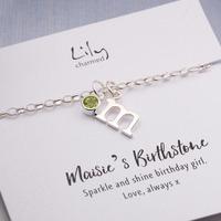 Personalised Birthstone Charm Bracelet