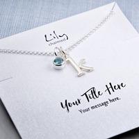 Personalised Birthstone Charm Necklace