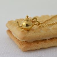Personalised Gold Teapot Necklace