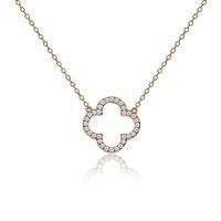 penny levi lucky clover rose necklace