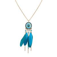 Pendant Necklaces Jewelry Party Daily Casual Oval Tassels Euramerican Alloy Feather Women 1pc