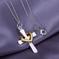 Pendants Alloy Heart Cross Heart Jewelry Thank You Valentine