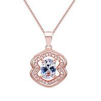 Pendant Necklaces Crystal Zircon Cubic Zirconia Alloy Square Basic Dangling Style Gold Jewelry Daily Casual 1pc