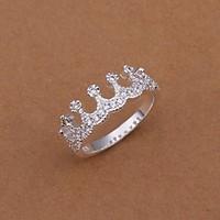 Personality Fashion High Quality Copper Plating Ms 925 Silver Set Auger Ring