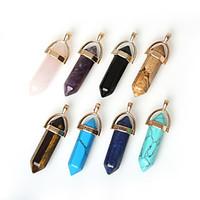 pendants stone bicone shape as picture 1pc