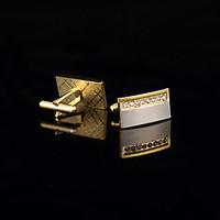 Personalized Gold Plated Cufflinks Groomsman Gifts Golden Cuff Buttons With Gift Box Cufflink Men\'s Jewelry