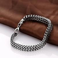 personality retro mens stainless steel bracelet jewelry christmas gift ...