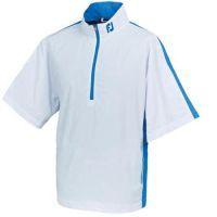 Performance Short Sleeve 1/2 Zip Wind Shirt #95081 - White/Marine