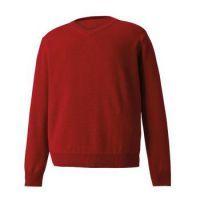 Performance Lambswool V-Neck Poppy Red