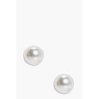 Pearl Look Stud Earrings - cream