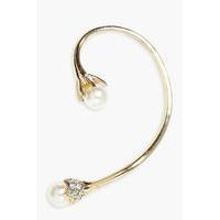 pearl tip wrap around bridal ear cuff gold