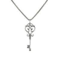 Pendant Alice In WonderlAnd Silver Key Large