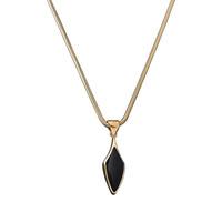 Pendant Whitby Jet And Gold Kite Shaped