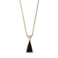 Pendant Whitby Jet And Gold Triangle Shape