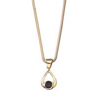 Pendant Whitby Jet And Gold Small Teardrop
