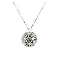 Pendant Whitby Jet And Silver Marcasite Sphere Cage