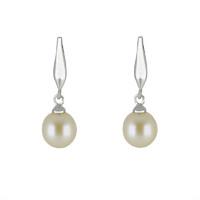 Pearl Earrings Peach Drop Silver