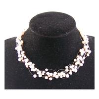 Pearlescent Pink Beaded Necklace