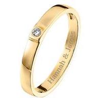 personalised 9 carat gold diamond ring