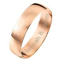 personalised rose gold gents band