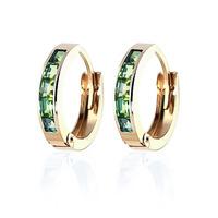 Peridot Huggie Earrings 1.0ctw in 9ct Gold