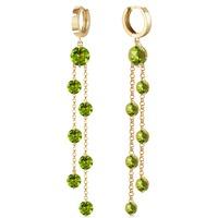 Peridot Roman Drop Earrings 9.02ctw in 9ct Gold