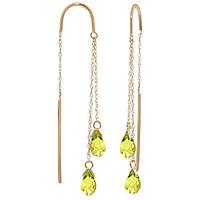 Peridot Scintilla Briolette Earrings 2.5ctw in 9ct Gold