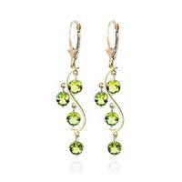 peridot dream catcher drop earrings 495ctw in 9ct gold