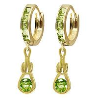 Peridot Loop Knot Huggie Earrings 1.0ctw in 9ct Gold