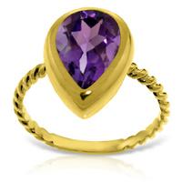 Pear Cut Amethyst Ring 2.5ct in 9ct Gold