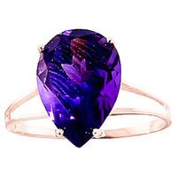 Pear Cut Amethyst Ring 5.0ct in 9ct Rose Gold