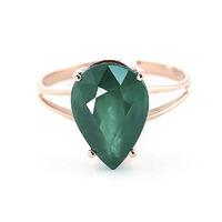 pear cut emerald ring 35ct in 9ct rose gold