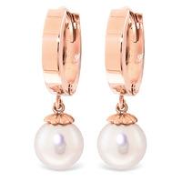 Pearl Drop Earrings 4.0ctw in 9ct Rose Gold