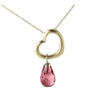 Pear Cut Garnet Pendant Necklace 2.25ct in 9ct Gold