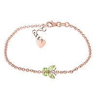 peridot adjustable butterfly bracelet 06ctw in 9ct rose gold