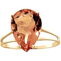 Pear Cut Citrine Ring 5.0ct in 9ct Gold