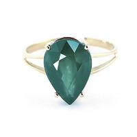 Pear Cut Emerald Ring 3.5ct in 9ct Gold