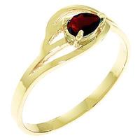 Pear Cut Garnet Ring 0.3ct in 9ct Gold