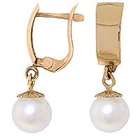 Pearl Drop Earrings 4.0ctw in 9ct Gold