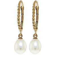 Pearl Drop Earrings 8.0ctw in 9ct Gold