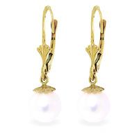 Pearl Snowcap Drop Earrings 4.0ctw in 9ct Gold