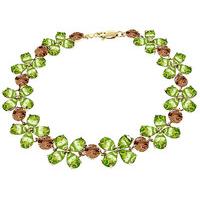 peridot and citrine blossom bracelet 207ctw in 9ct gold