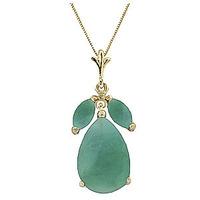 Pear Cut Emerald Pendant Necklace 3.5ct in 9ct Gold