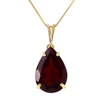 Pear Cut Garnet Pendant Necklace 5.0ct in 9ct Gold