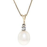 Pearl and Diamond Pendant Necklace 4.0ct in 9ct Gold