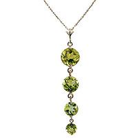 peridot quadruplo pendant necklace 39ctw in 9ct gold